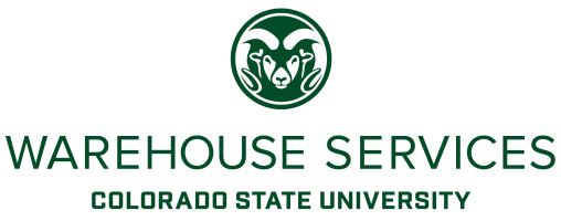 Warehouse Service Colorado State University Logo Stacked Green with Rams Head