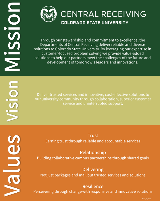 Mission Vision Values Poster